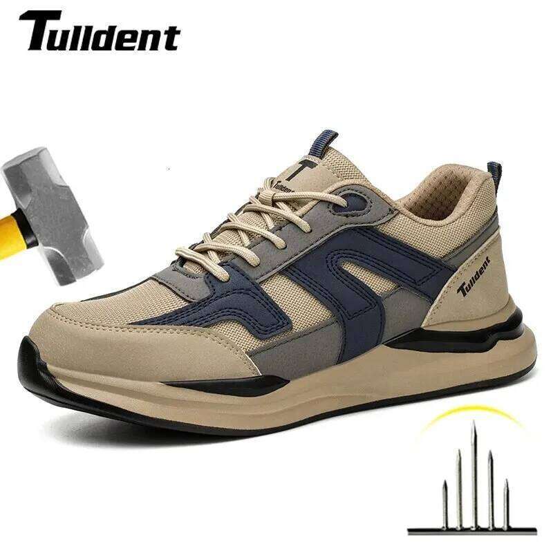 Sneakers Steel Toe Men Safety Puncture-Proof Work Shoes Boots Indestructible Footwear Security Lightweight