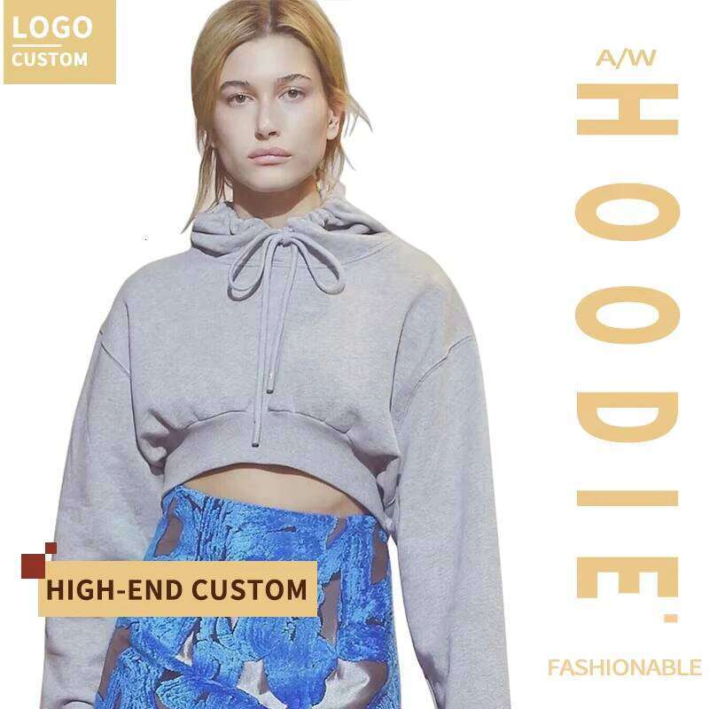 High Quality OEM Logo Design Pullover Ladies Long Sleeve Crop Tops