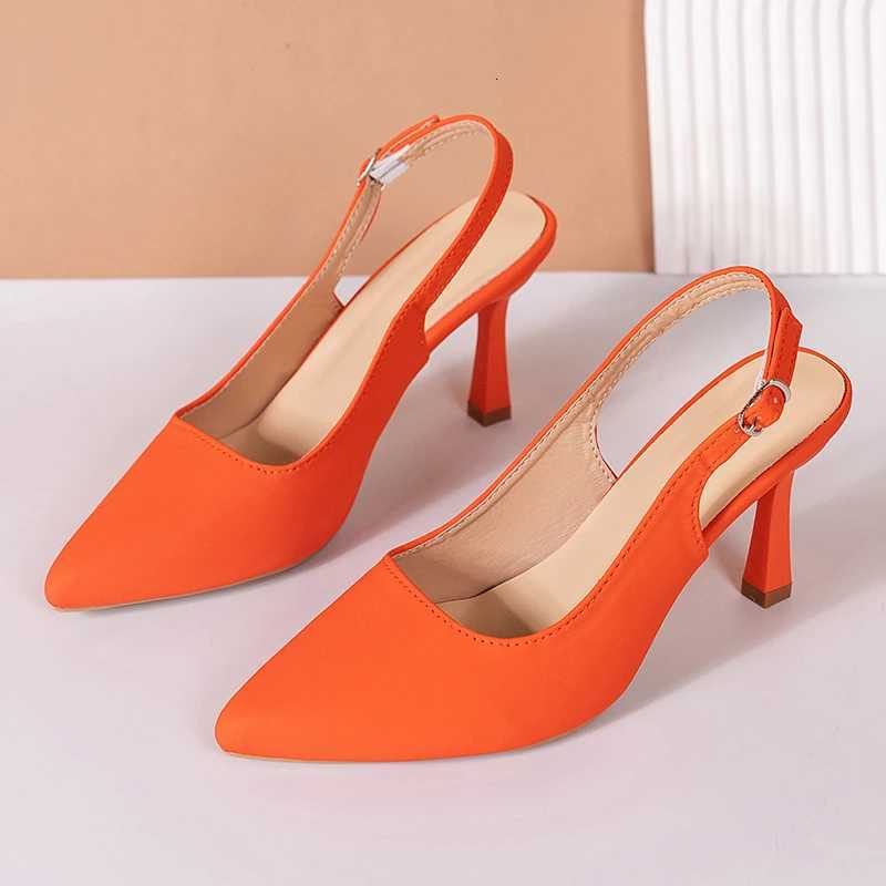 Sexy Womens Buckle Sandals High Heeled Womens Shoes Large Size 43 Fashion Womens Shoes Pointed Toe Fine Heeled Womens Shoes W250910