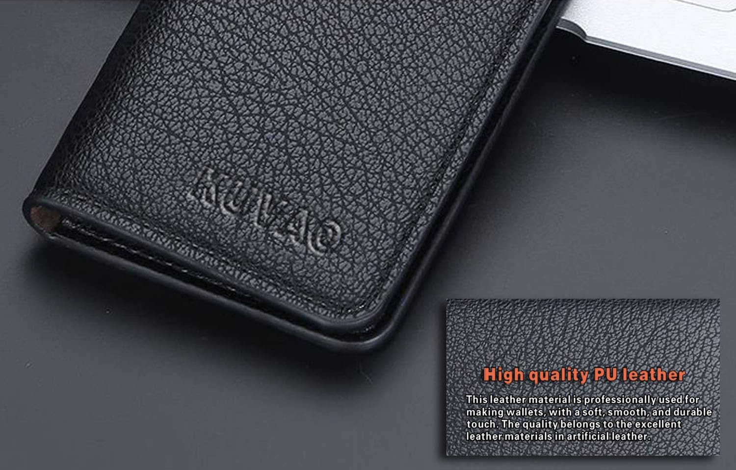 Mens Card Holder Multiple Card Slots Simple Thin Wallet for Men Card Clamp BlackZ250910