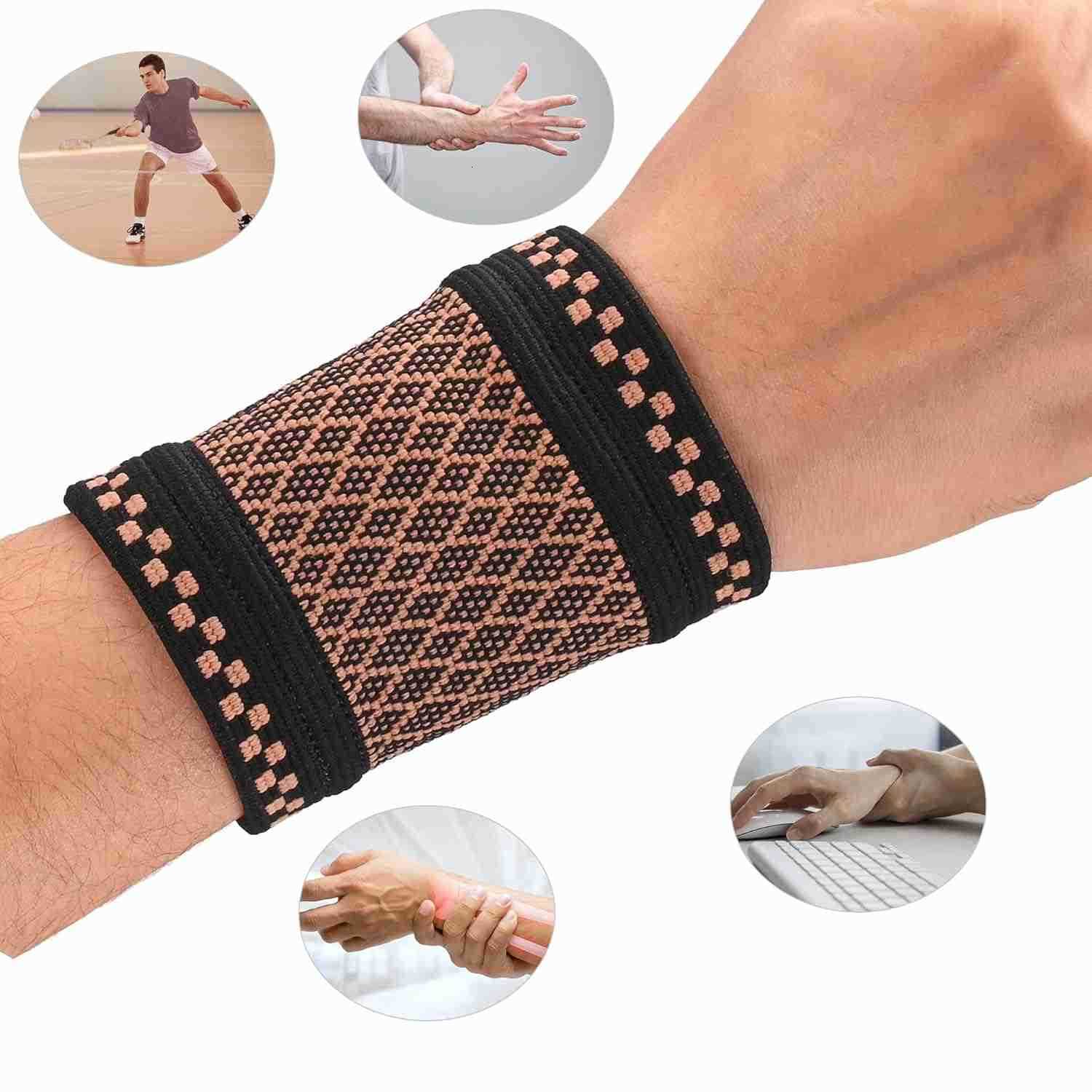 Compression Wrist Sleeve Compression Wrist Brace Wrist Supports for Men and Women Tennis Sport Fitness W250910