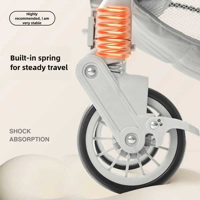Newly Upgraded Stroller with High View Twoway Push Trolley That Can Sit and Lie Down Shock Absorption and Portable W250910