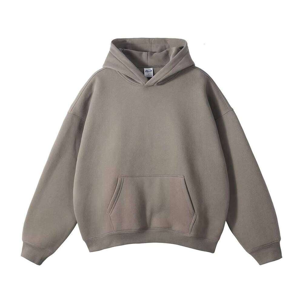 High-Quality Stringless Oversized Pullover Thick Wool Heavyweight Streetwear 350gsm Men's Hoodie