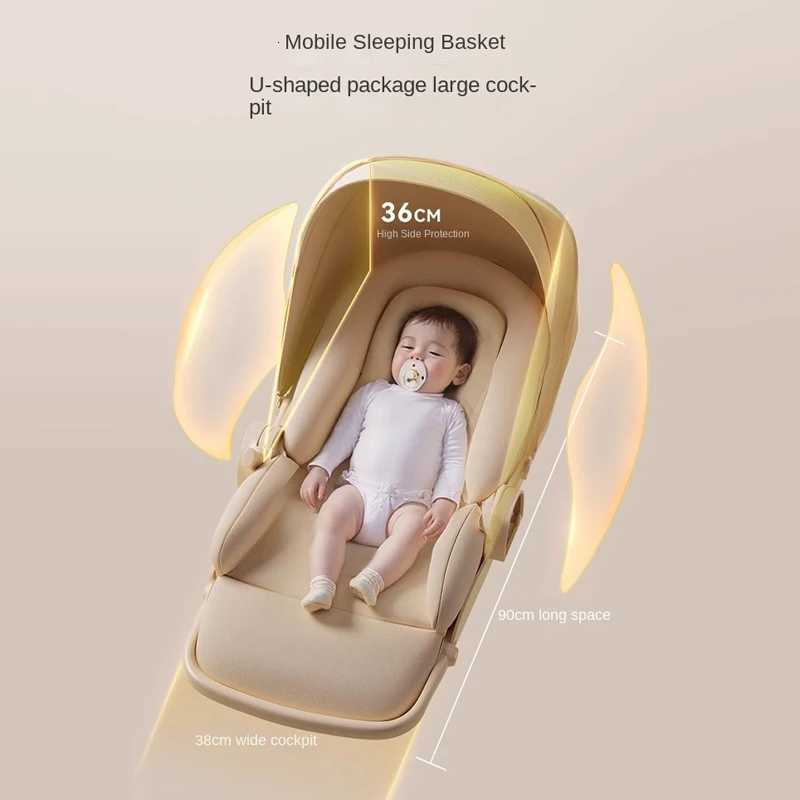 Baby carrige can sit or lie down Lightweight Folding Newborn Baby High Landscape Stroller Twoway Push Anti Vibration Wheels W250910