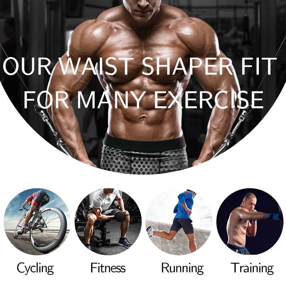 Men Waist Slimming Body Shaper Fitness Belt Weight Loss Fat Burning Sport Girdle Sweat Trimmer Workout Cincher Shapewear W250910