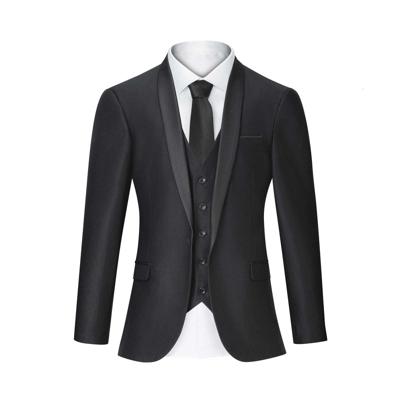 New Luxury Party Stage Mens Suit Costume Clothing Groomsmen Regular Fit Tuxedo 3 Piece Set JacketTrousersVest Blazers Pants W250910