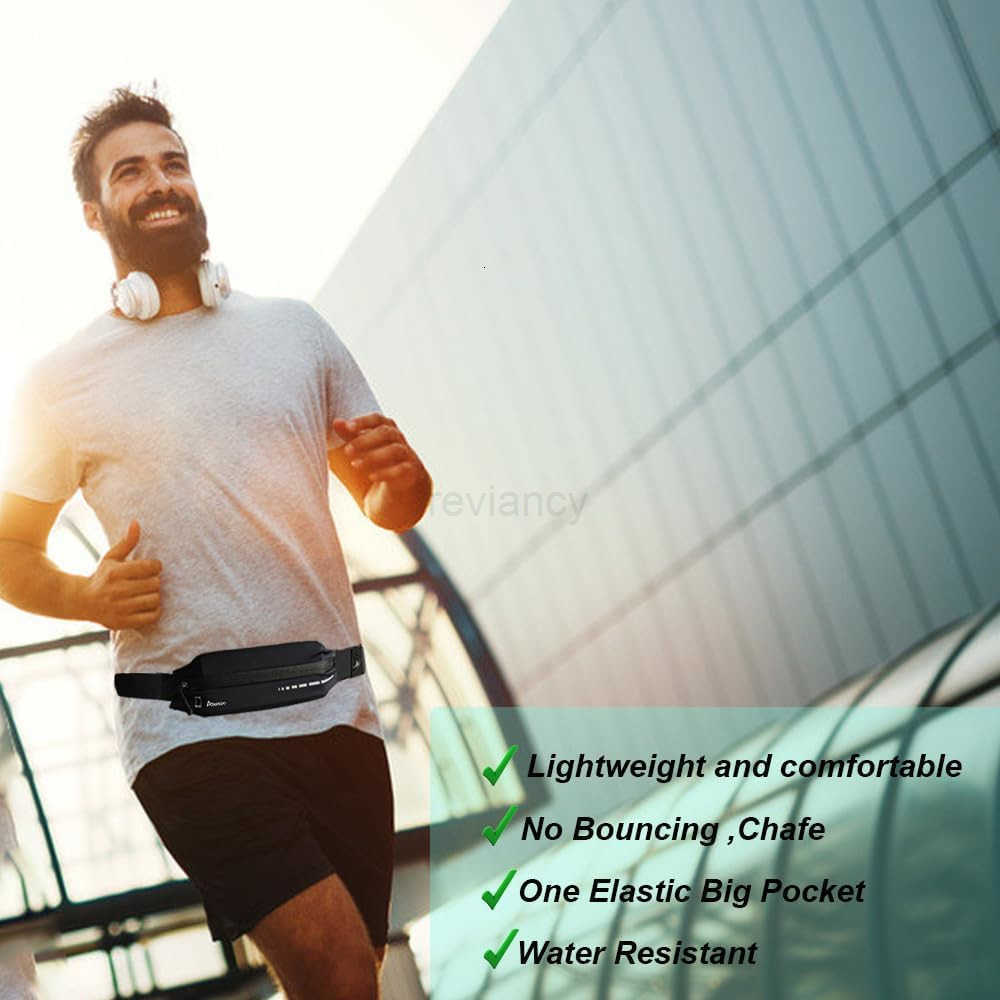 Slim Running Belt for Women MenRunners Fanny Pack Phone HolderRunning Pouch Waist bag for Workout JoggingMoney Belt Running Gear AccessoriesW250910