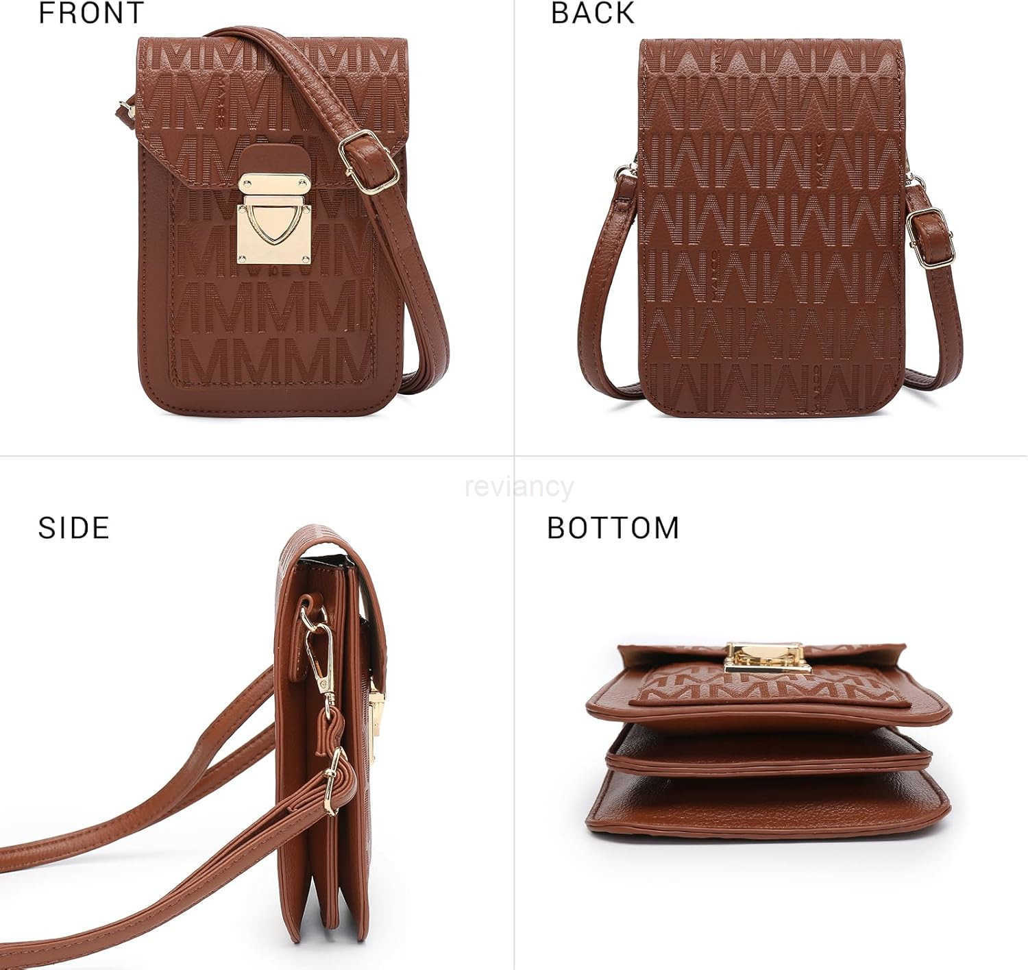 Women Fashion Signature Lightweight Cute Small Crossbody Bags Cell Phone Purse Wallet Shoulder Bag With Snap ClosureW250909