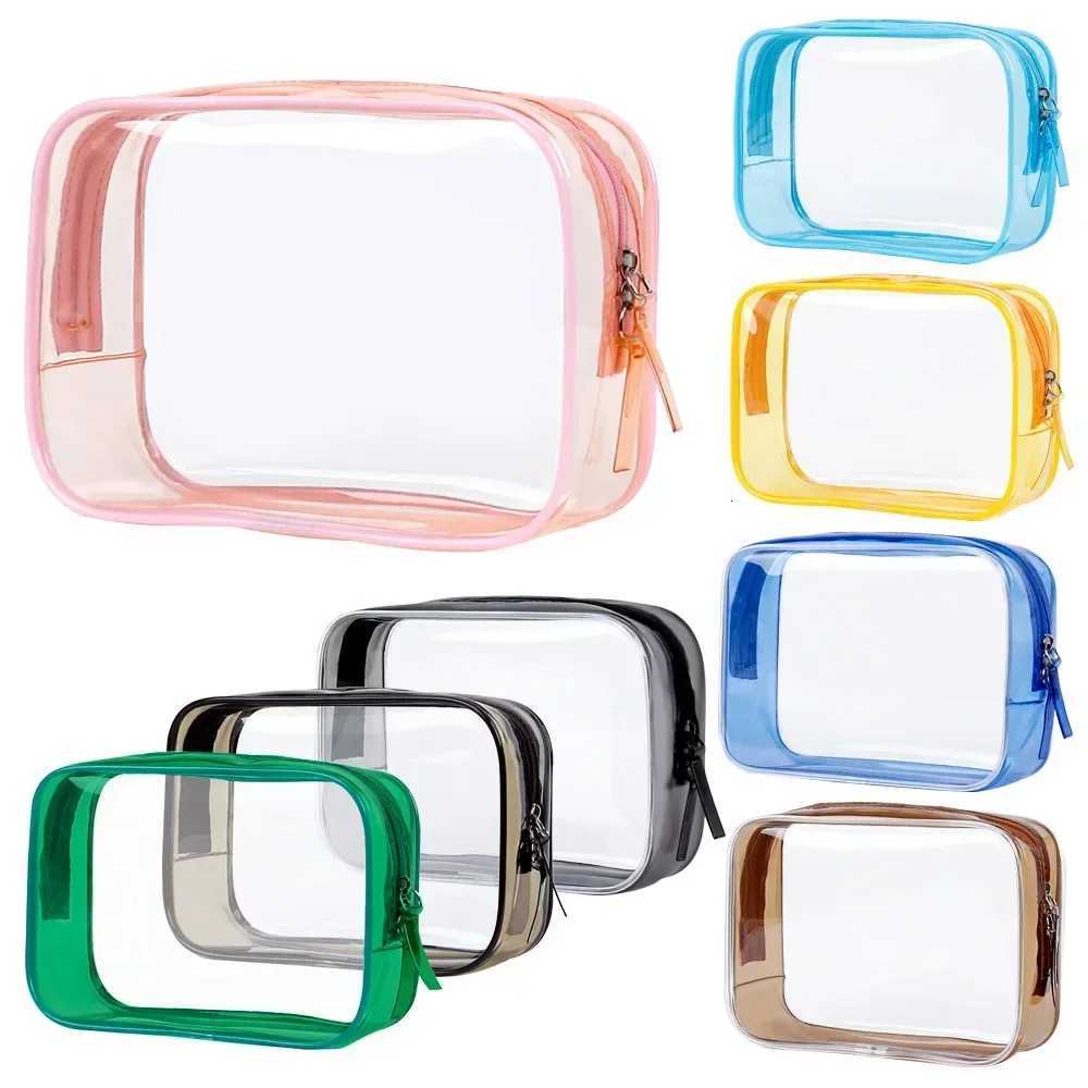 PVC Transparent Cosmetic Bag Men Women Zipper Clear Makeup Bags Beauty Case Travel Organizer Storage Bath Toiletry Wash BagXJ250910