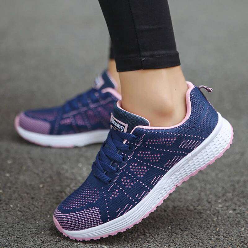 Women's Sneakers 2025 Breathable Trainers Comfortable Sneakers Women Mesh Fabric Lace Up Female Footwear Women Shoes Zapatillas