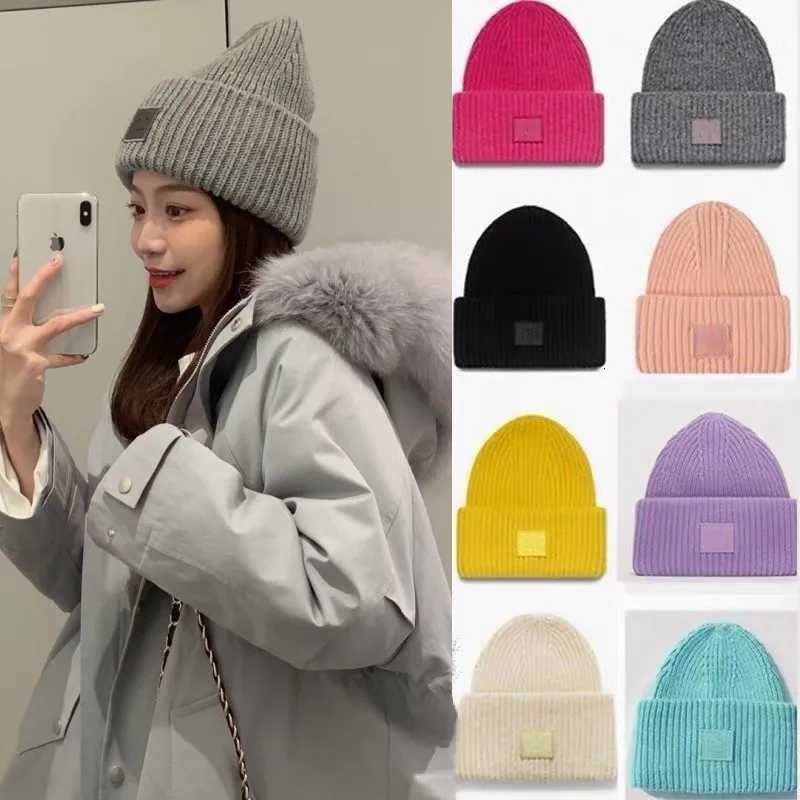 New Woolen Knitted Smile Face C Womens Thiened Autumn Winter Hat Mens Couple Warm Tren Cold Hat Casual Sle High TopXJ250910