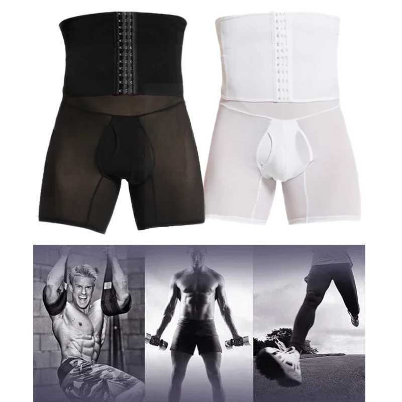 CXZD Mens Body Shaper Abdomen Reducer Slimming Shorts Waist Fat Burning Pants Male Shapewear Fitness Lings Thigh W250910