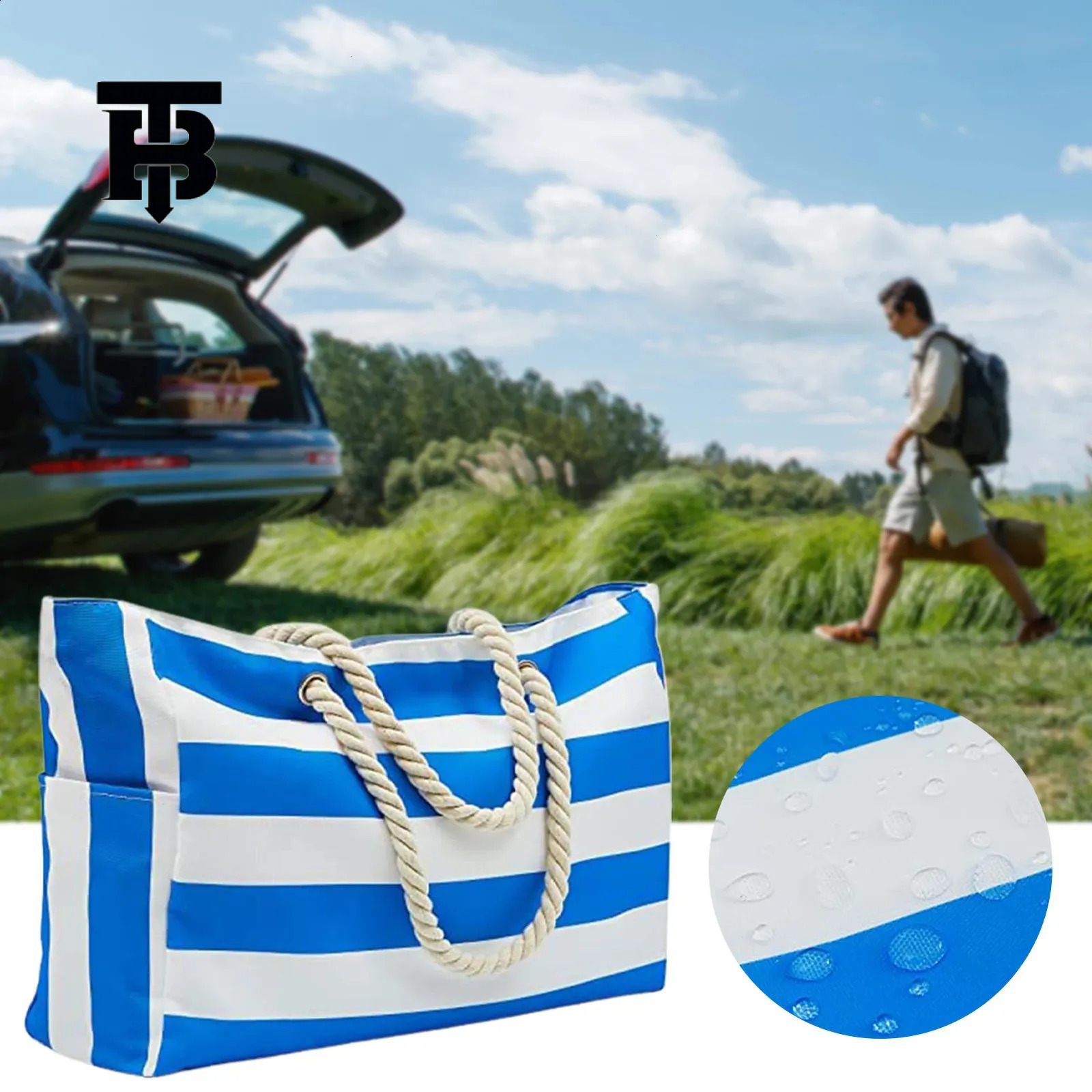 TB BHULAMTE2025 Women's Beach Bag Large Bag waterproof printed handbag casual shoulder sandproof swimming bag Travel luxury designer bag and mult