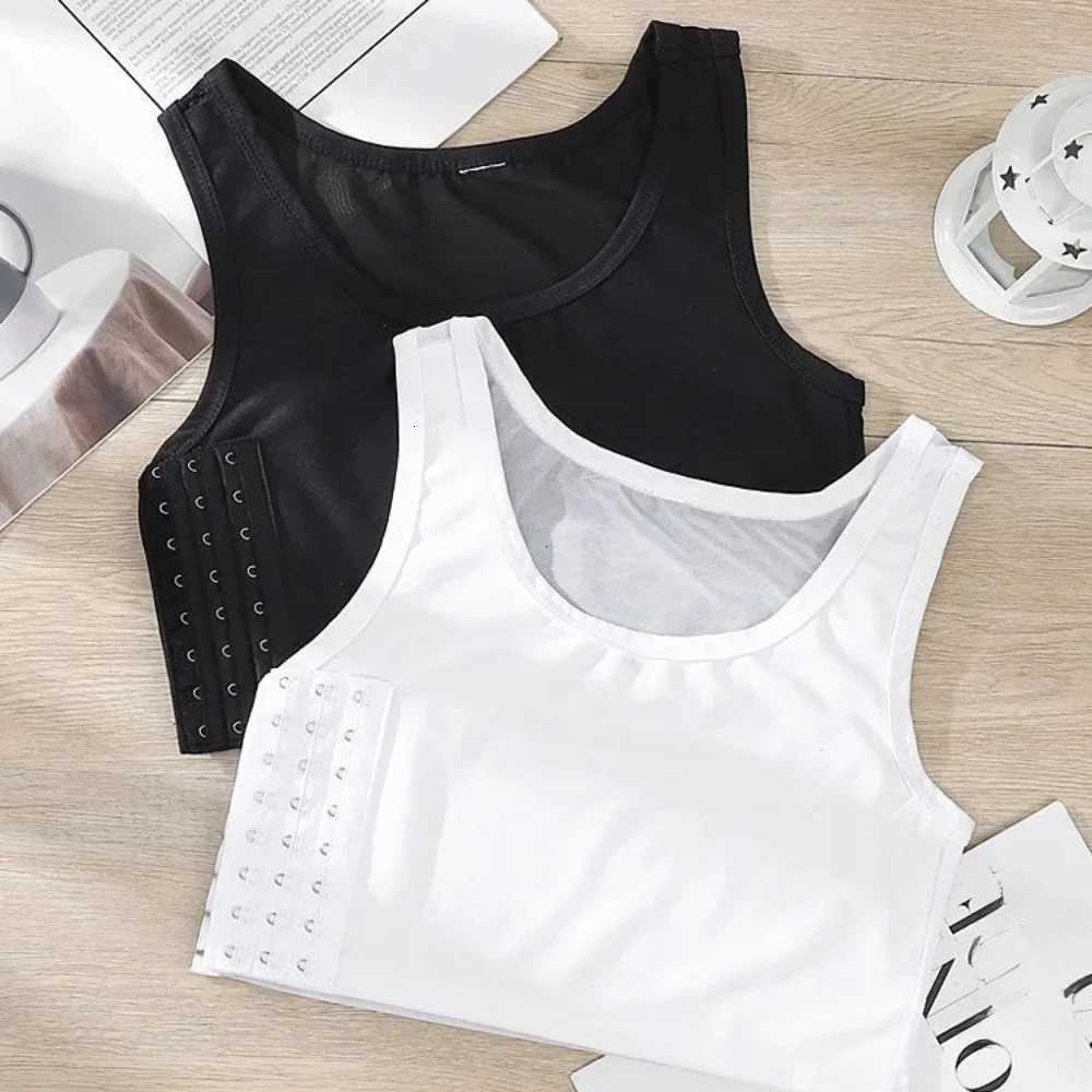 Women Breathable Chest Breast Binder Side Buckle Short Vest Tops Chest Binder Underwear Tank Tops Wireless Chest Wrap Bandages W250910