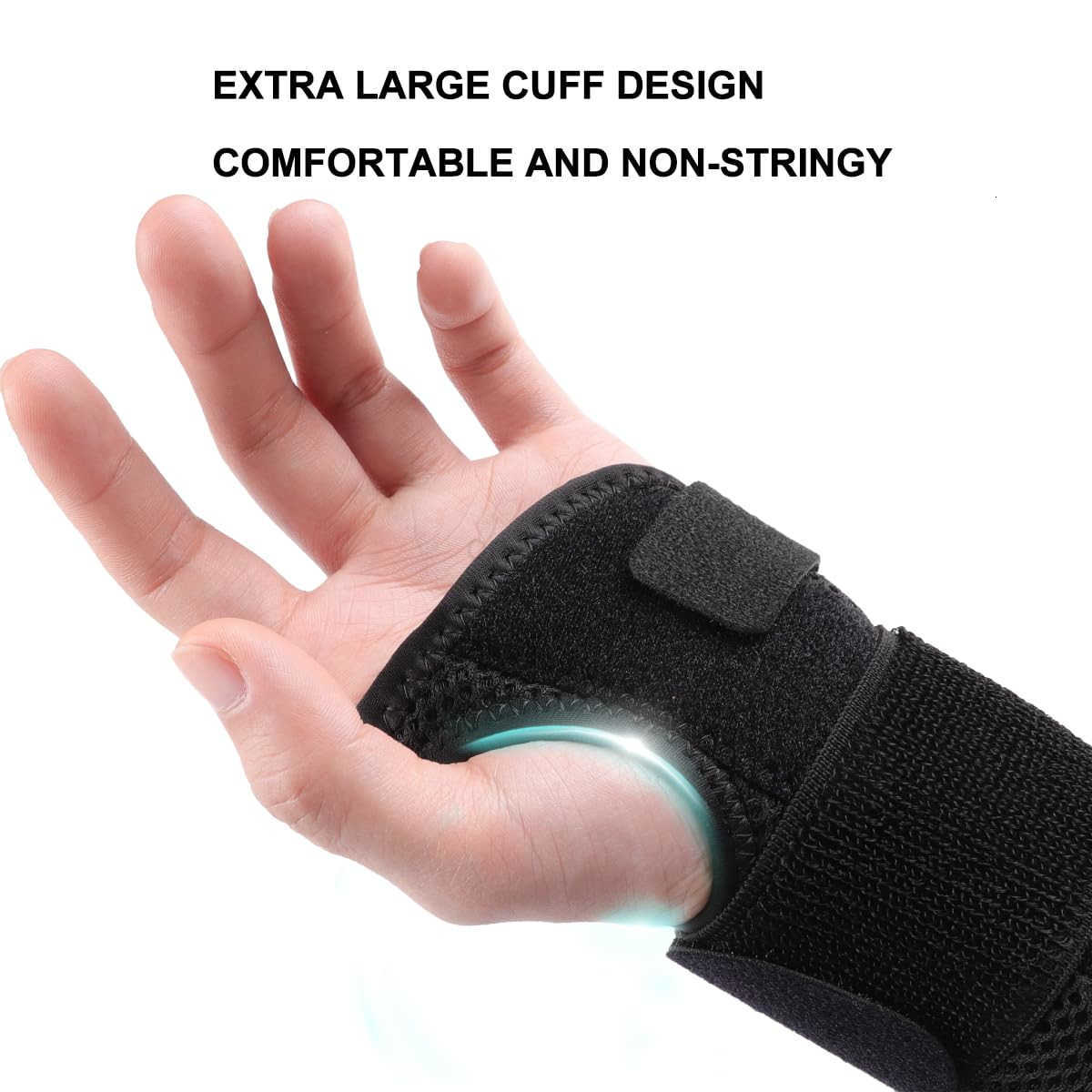 Wrist Brace Night Support with Splints Right Hand Hand Brace for Arthritis Tendonitis Sprain Injuries Wrist Pain Relief Adjustable and Breathable W250