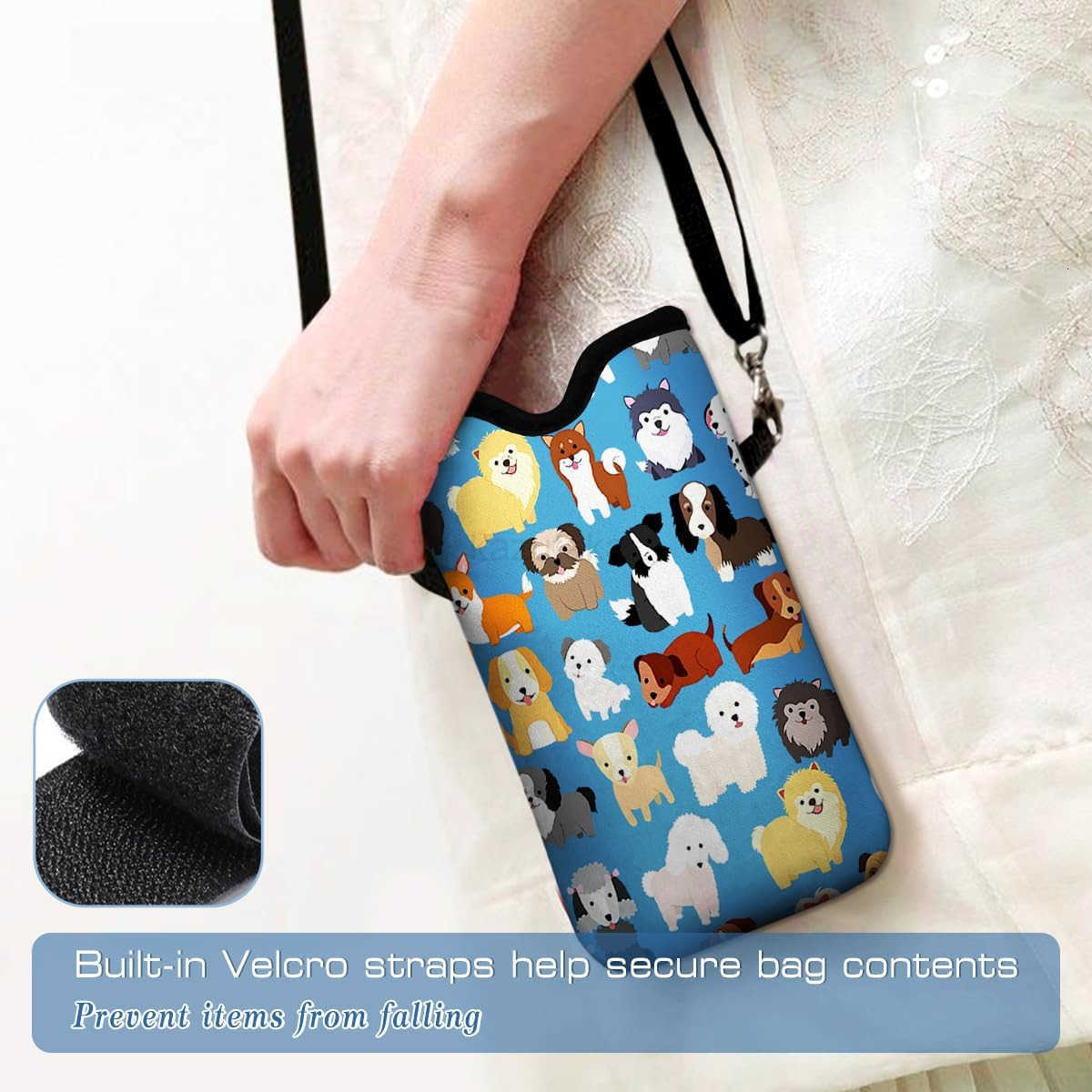 Cell Phone Pouch 75 X 43 in Cloth Mobile Protection Case Bag with Crossbody Strap Neck Lanyard Cell Phone Case Black Z250910