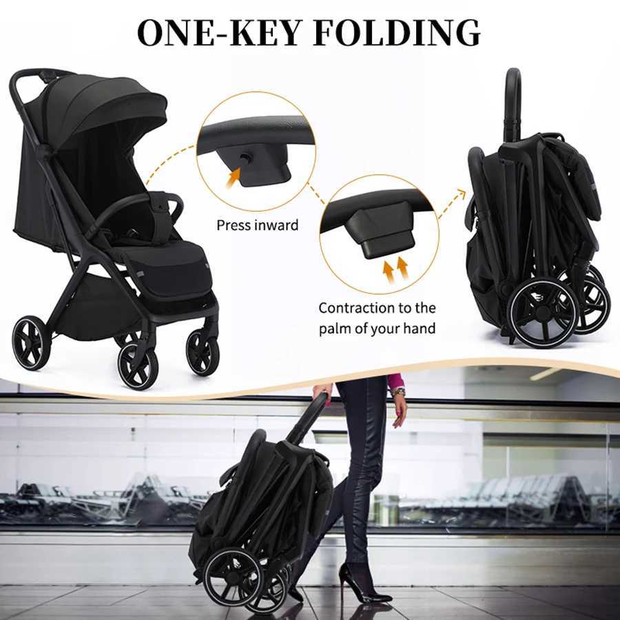 Fast Folding Baby Stroller FourWheel Baby Stroller It Can Be Taken On The Plane Baby Strollers W250910
