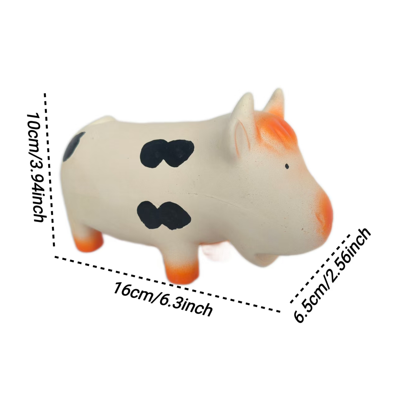 Latex Interactive Cow Dog Toys with Birght Color for Dogs Mental and Dental Health Soft Chewy Pet Toys For Medium Dogs Toy 2pcs/Pack