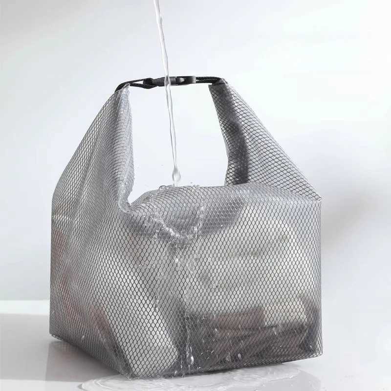 Large Capacity Waterproof Storage Bag for Fitness Clothing Swimming and Toiletries Stylish Drawstring Pouch for Men and WomenXJ250910