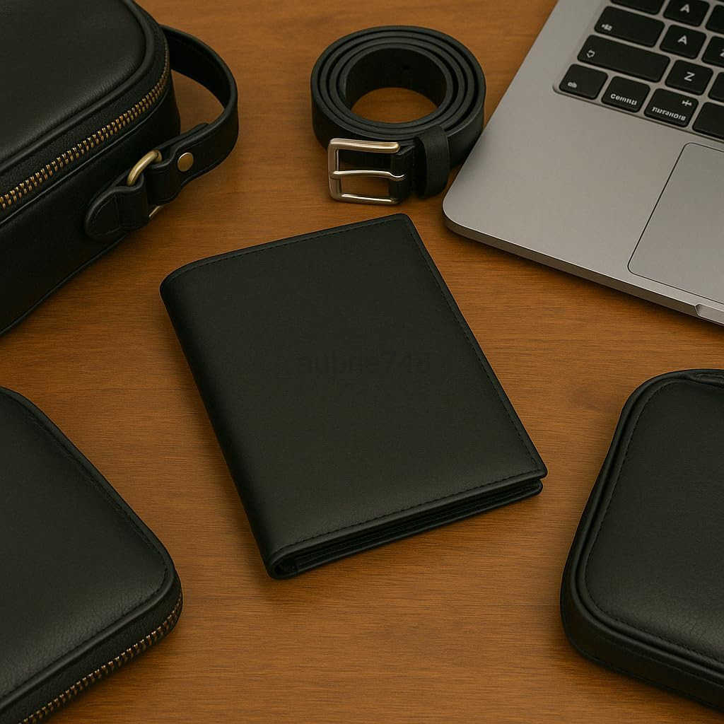 RFID Blocking Bifold Hipster Multi CARD ID Holder Wallet Leather BlackZ250910