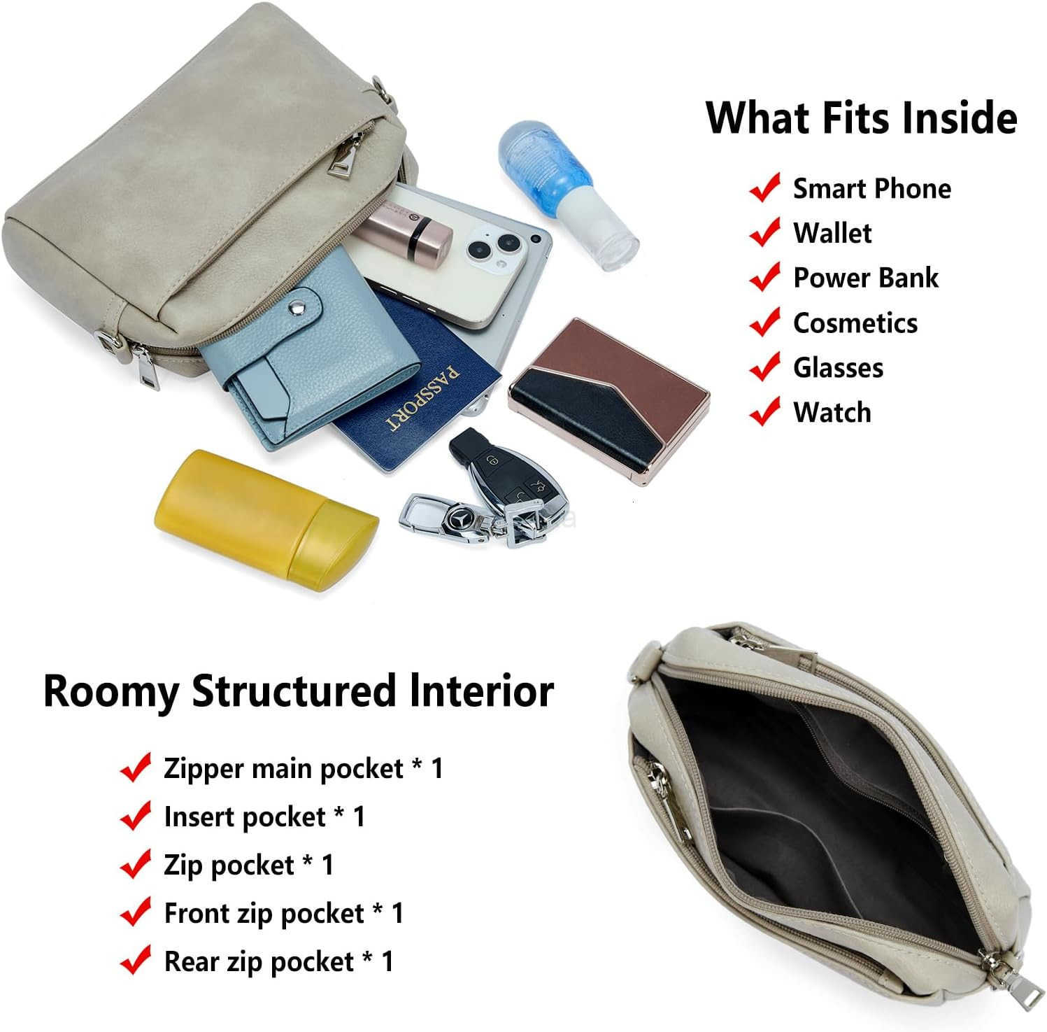 Small Crossbody Bags for Women Shoulder Handbags Satchel Purse with Adjustable Strap M250910