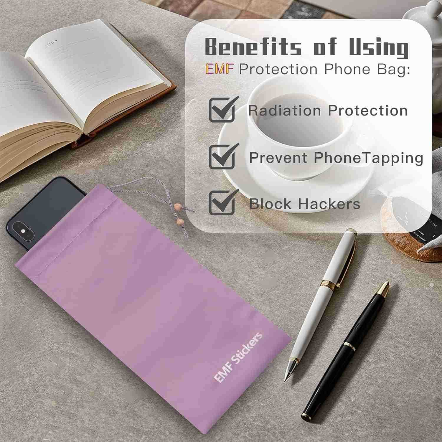 Shield Sleeve Blocker Protection for Cell Phone Smartphone Pouch Bag Signal Blocking Case for 5G RFID in Pocket Drawstring Closure Pink 1 Pcs Z250910