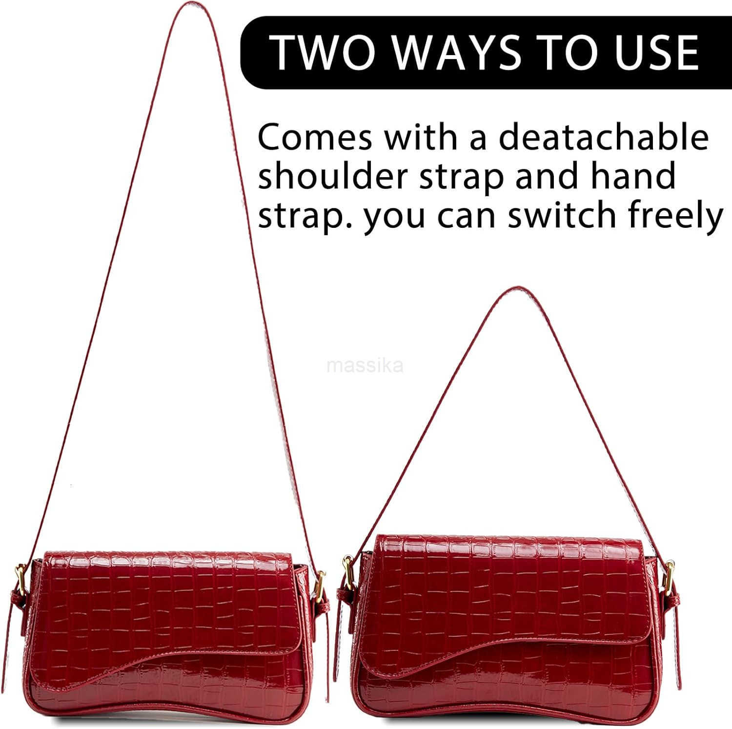 Small Shoulder BagsCrossbody Purses for Women Vegan Leather Handbag Clutch Hobo Purse with 2 Removable Straps M250910