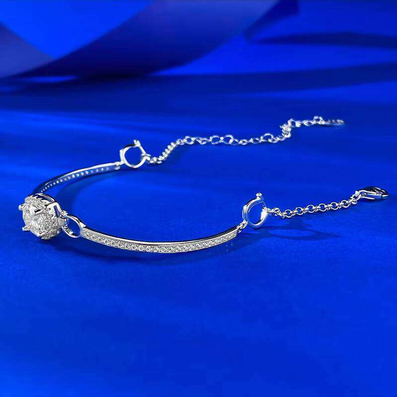 S Sier Classic Moissanite Bracelet