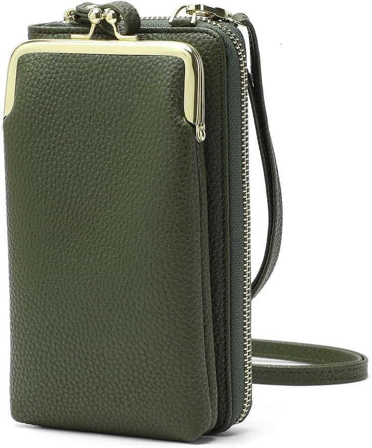 Small Crossbody Phone Bag for Women Cell Phone Purse Wallet Kiss Lock Cute Shoulder Bag with CARD Slots Z250910