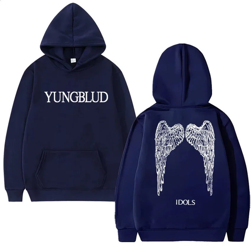 2025 in Idols Wings punk Grunge Hoodie Men YUNGBLUD Double Sided printed streetwear Unisex Sweatshirt 250909