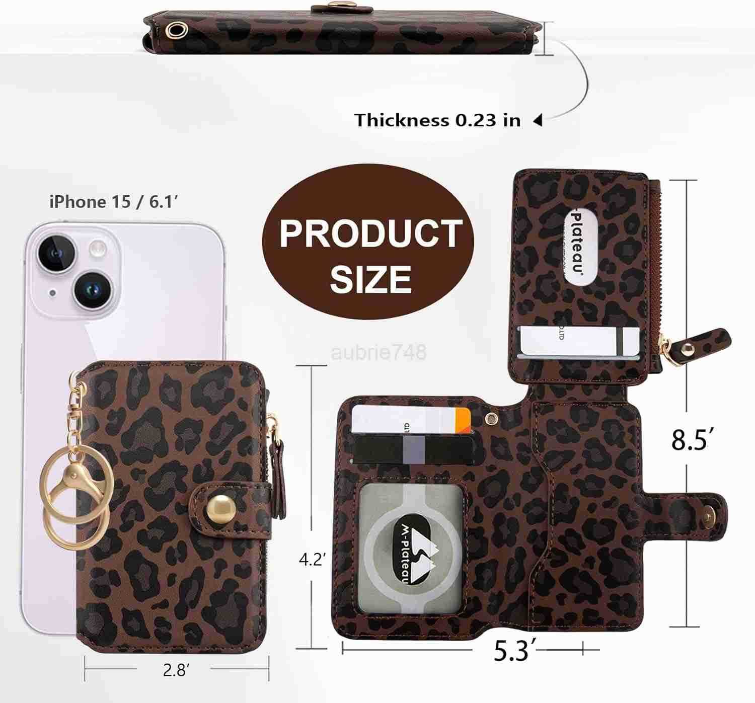 Keychain wallet Rfid Blocking CARD Holder Leather Zipper Card Case for WomenZ250911