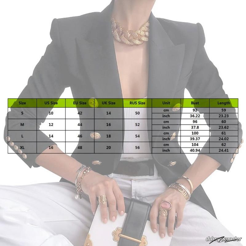 Women Jacket Double Breasted Haruku Blazer Slim Fitting Female Coat Office Ladies Outfit AAA Discount For In-Store Purchases