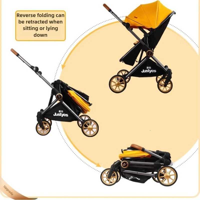 Highview Twoway Baby Stroller Can Sit or Lie Down Fold and Light for Newborns Can Be Taken on The Plane W250910