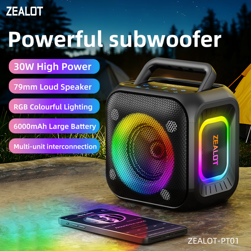 PT01 Home-Friendly Portable Bluetooth Speaker Crystal-Clear Vocals Easy Pairing USB Charging Ideal for Movie Nights Cooking Relaxing at Home.