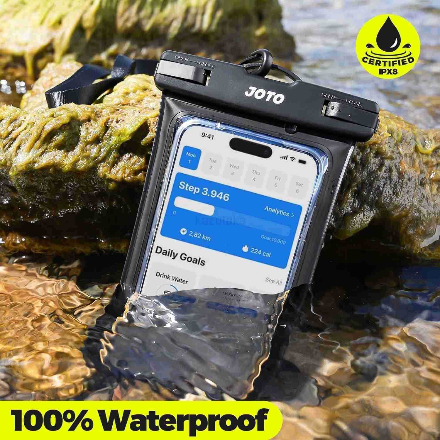 2 Pack Waterproof Phone Pouch Case Up to 7 IPX8 Underwater Phone Case Cellphone Dry Bag for iPhone 16 15 14 13 12 Pro Max Xs Max XR X 8 7 6S Plus SE S