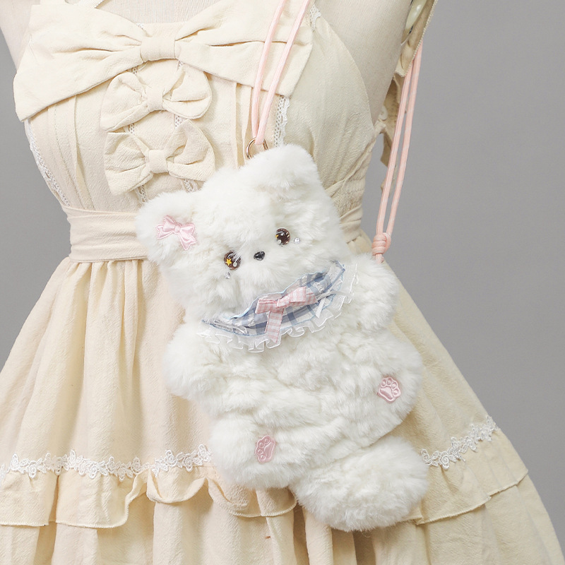 2025 designer's new plush cat cute crossbody bag