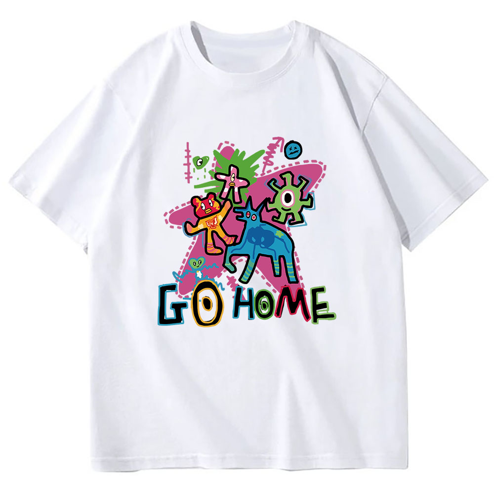 Fashion Versatile Printed Short-Sleeve Top - High-Quality Heavyweight Pure Cotton Tee (260g) 202509104
