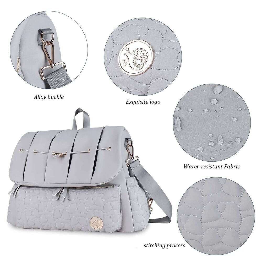 Baby Diaper Backpack For Maternity Nappy Bag Removable Shoulder Straps Fashion Waterproof Mommy Handbag With Changing Pad
