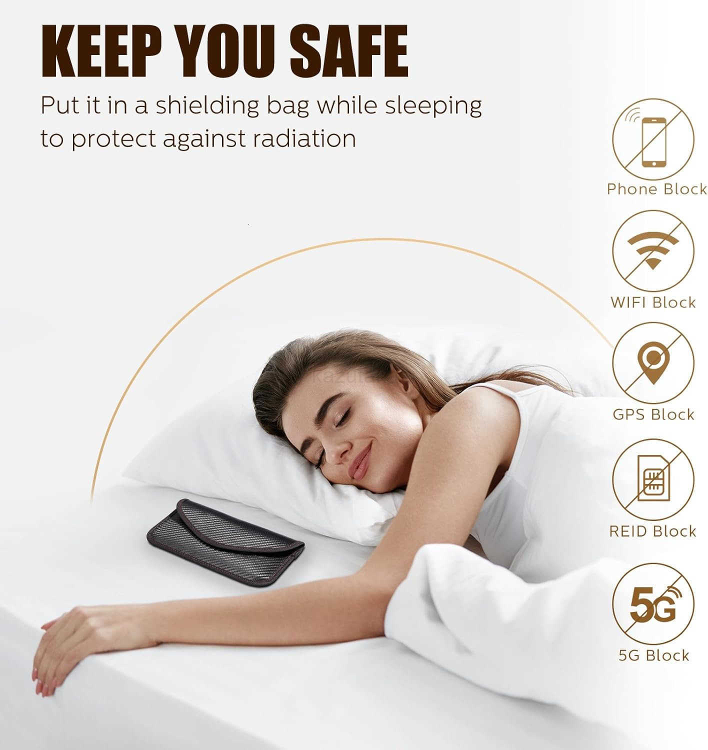 4 Pieces Faraday Bags Phone for Key Fob Protector Car RFID Signal Blocking GPS Antitracking Faraday Pouch Shielding Wallets for Cell Phone Privacy Car