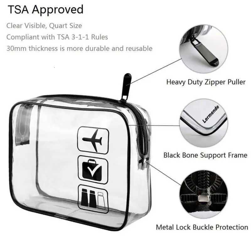 Transparent Makeup Bag PVC Waterproof Storage Bag Multifunctional Travel Toiletry Bag Beach Swimming Storage Bag Makeup BagXJ250910