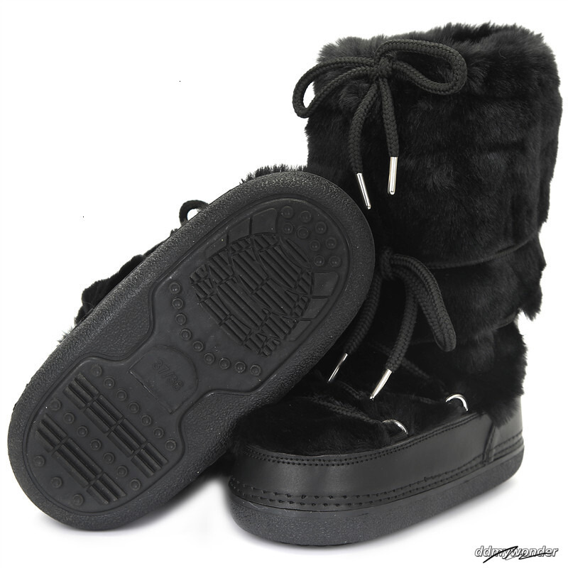 2024 Winter Snow Women Ski Fluffy Furry Fur Female Rivets Warm Waterproof Platform Black Cotton Boots ddmywonder ddmywonder ddmywonder ddmywonder