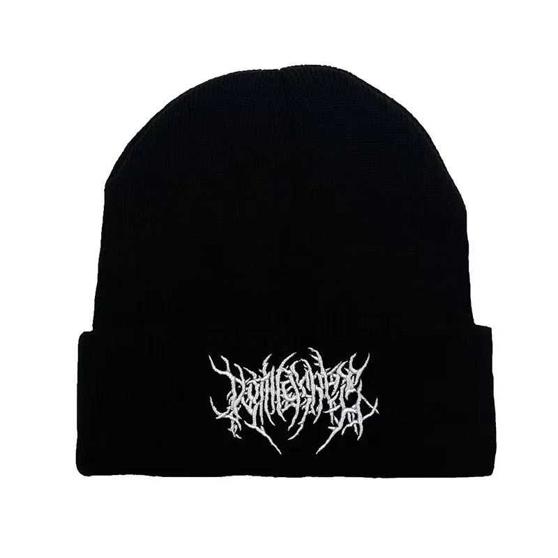 Warm Wen Men Winter Beanies Hats Gothic Street Punk Knitted Bonnet s Cotton Fashion Keep Warm Sklies Beanies Hats G250910