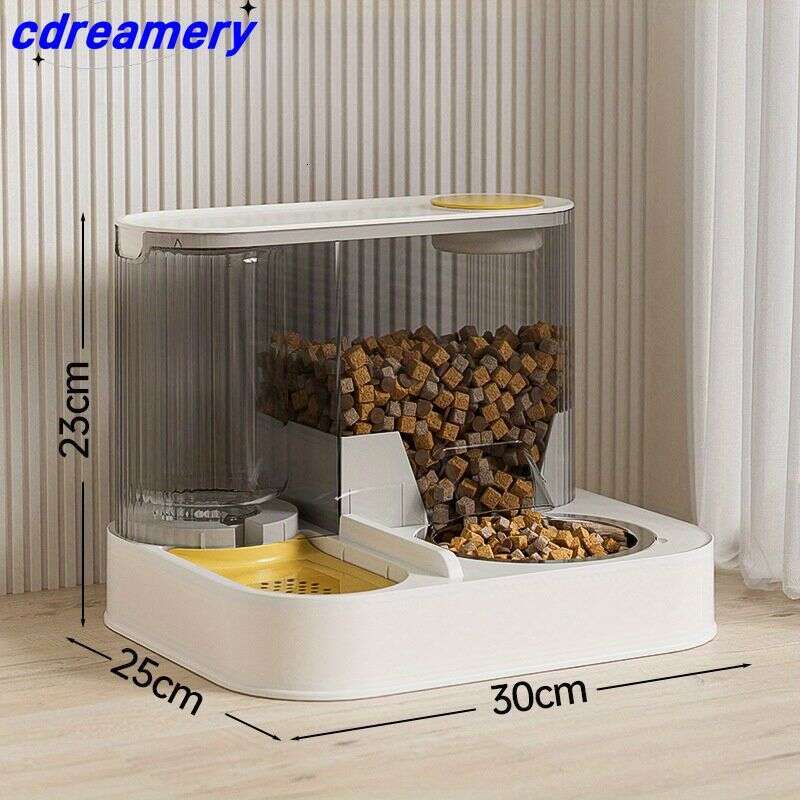 designer brand Kitten Automatic Feeder And Food Integrated Cat Bowl Water Dispenser in Pet Feeding Basin