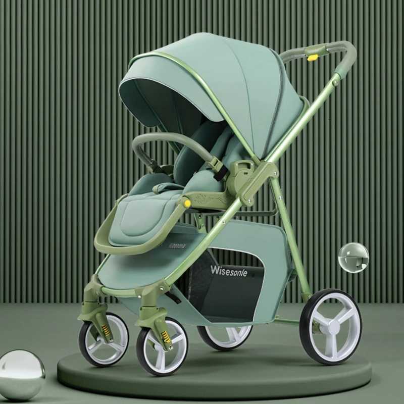 2 In 1 Portable Multifunctional Baby Stroller High Landscape Pram Carriage Basket Baby Carriage Baby Stroller 0 To 3 Years W250910