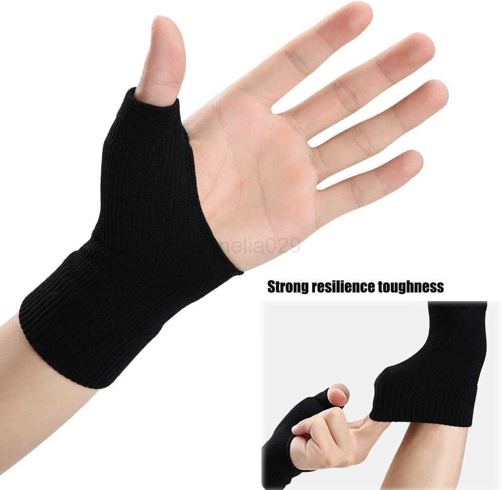Wrist Thumb Compression Arthritis Gloves1 PairBreathable Wrist Support Brace Fingerless Glove with Gel Thumb Injury PadsComfortable Carpal Tunnel Slee