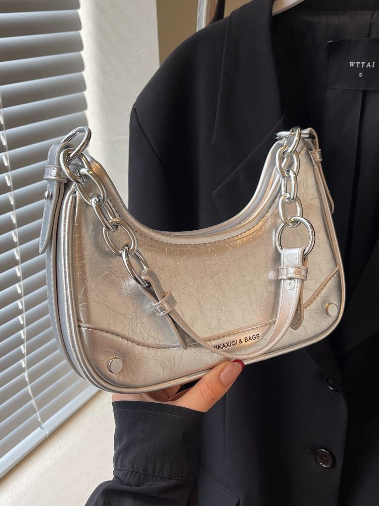 Niche Handheld Underarm Free Shipping Luxury Bag Designer Bag Bag For Women Summer New High End Silver Bag Fashion Chain Shoulder Crossbody Bag