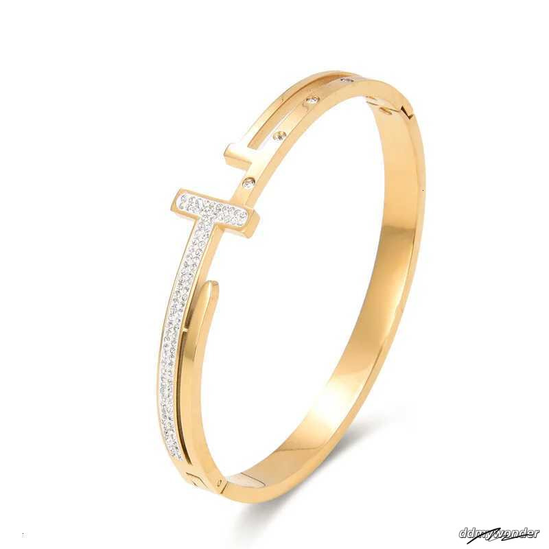 Girls Wrist Bracelets Sier White Rose Gold Color Cuff Charm Bangles Jewelry Crystal Stone Personalised Friendship Wholes S250807
