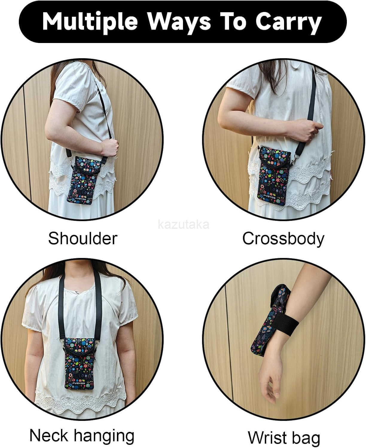 Phone Sleeve Pouch Case Bag for Men Women wCrossbody StrapNeck Lanyard for iPhone 1615 Pro Max Z250911