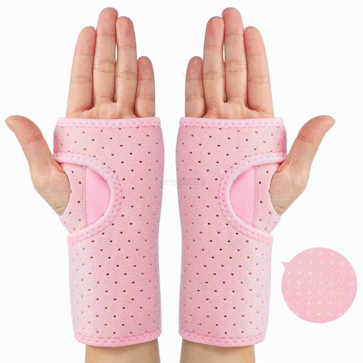 2 Pieces Carpal Tunnel Wrist Brace for Night Wrist Sleep Supports Splints Stabilizer and Hand Brace Cushioned to Help with Carpal Tunnel Pain Relief U