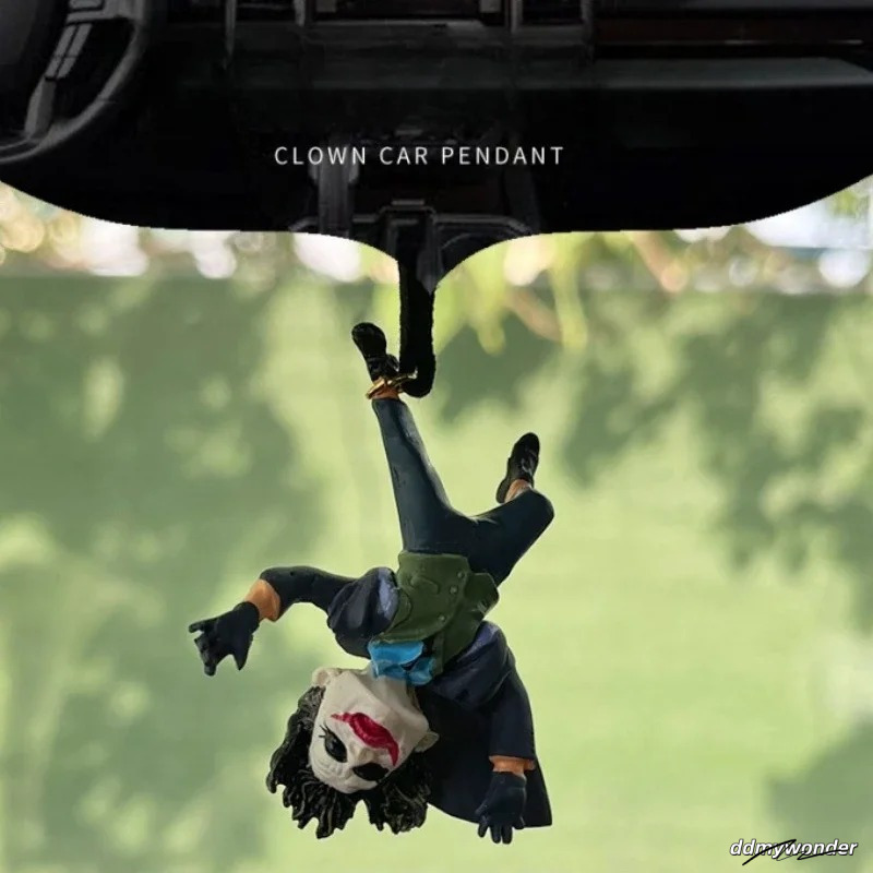 Car Pendant The Joker Hanging Acrobatic Clown Anime Figure Ornaments Auto Rearview Mirror Interior Decoration Accessories Gifts